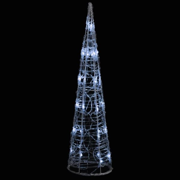 Jouluvalaistus - Living LED-koristevalopyramidi kylmä valkoinen akryyli 60 cm