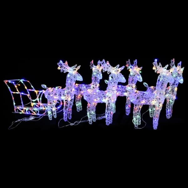 Julebelysning - Living rensdyr og kane julefigur 320 LED'er akryl