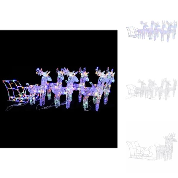 Julebelysning - Living rensdyr og kane julefigur 320 LED'er akryl