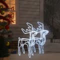 Miniatyrbillede 2 af 9: Julerensdyr 2 stk. 76x42x87 cm koldt hvidt lys - Julerensdyr - Rensdyr - Home & Living