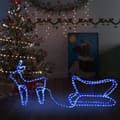 Miniatyrbillede 2 af 11: Rensdyr og kane udendørs juledekoration 252 LED'er - Julepynt - Julepynt - Home & Living