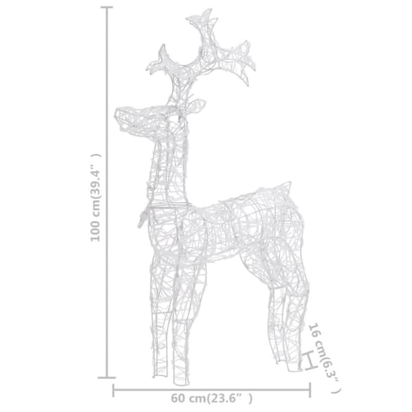 Julerensdyr 2 stk. 60x16x100 cm akryl - Julerensdyr - Rensdyr - Home & Living