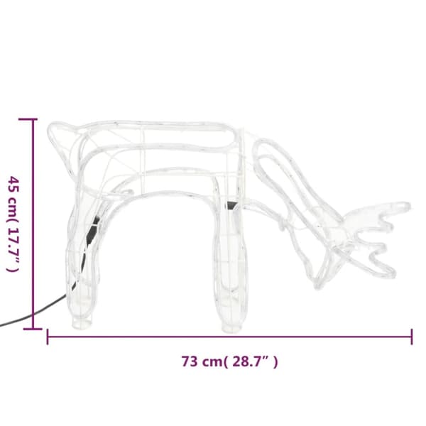 Renfigurer 2 st kallvit 73x31x45 cm - Juldekoration - Juldekorationer - Home & Living