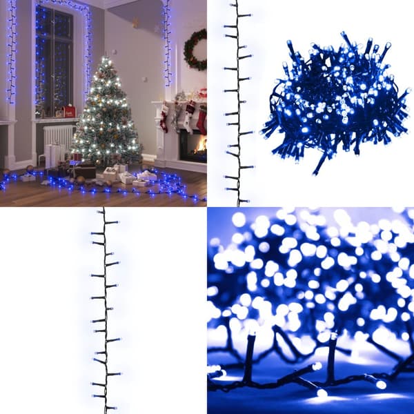 Kompakt ljusslinga med 400 LED blå 13 m PVC - LED-ljusslinga - Ljusslinga - Home & Living