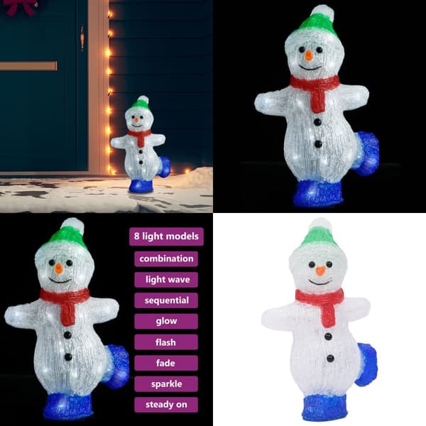 Juldekoration snögubbe med LED-belysning akryl inne/ute - Snögubbe - Dekoration - Home & Living
