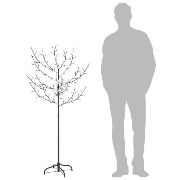 Joulukuusi 120 lämpimän valkoista LED-valoa kirsikankukka 150cm - Joulukuusi - Joulukuuset - Home & Living