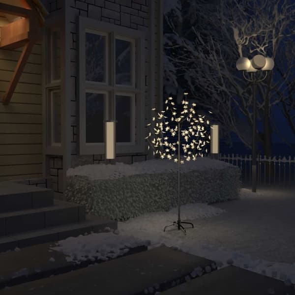 Joulukuusi 120 lämpimän valkoista LED-valoa kirsikankukka 150cm - Joulukuusi - Joulukuuset - Home & Living
