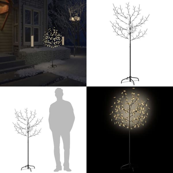 Joulukuusi 120 lämpimän valkoista LED-valoa kirsikankukka 150cm - Joulukuusi - Joulukuuset - Home & Living