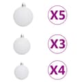 Pikkukuva 7 / 11: 61-osainen Joulupallosetti latvalla 150 LED-valoa valkoharmaa - Joulupallosarja - Joulupallosarjat - Home & Living