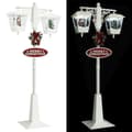 Miniatyrbillede 7 af 11: Julegadelampe med julemand 81x40x188 cm PVC hvid og rød - Julegadelampe - Julegadelamper - Home & Living