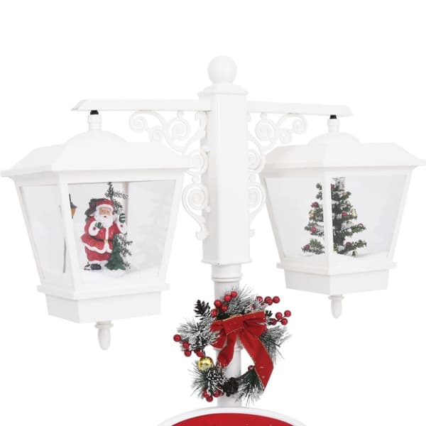 Julegadelampe med julemand 81x40x188 cm PVC hvid og rød - Julegadelampe - Julegadelamper - Home & Living