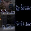 Miniatyrbillede 1 af 11: Rensdyr og kane udendørs juledekoration 576 LED'er - Julepynt - Julepynt - Home & Living