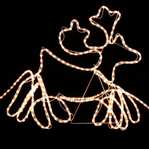 Juledisplay med 4 rensdyr og slæde XXL 1548 LED'er 500x80 cm - Julelys - Julebelysning - Home & Living