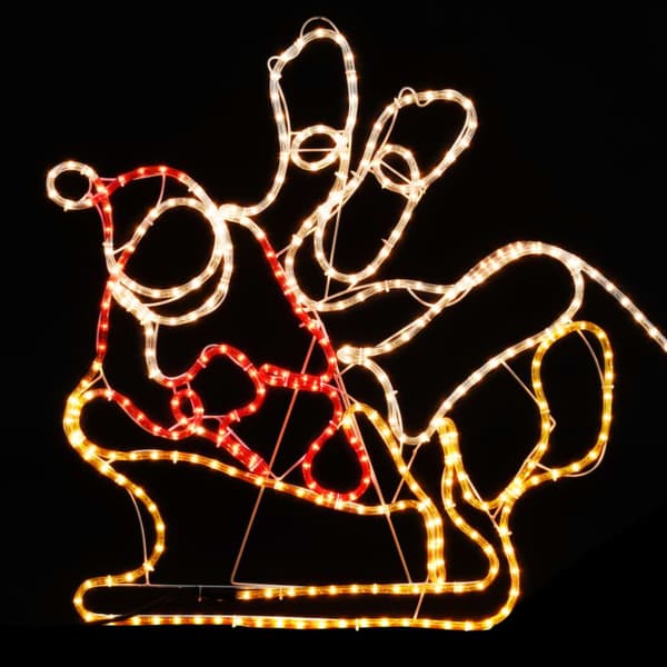 Juledisplay med 4 rensdyr og slæde XXL 1548 LED'er 500x80 cm - Julelys - Julebelysning - Home & Living
