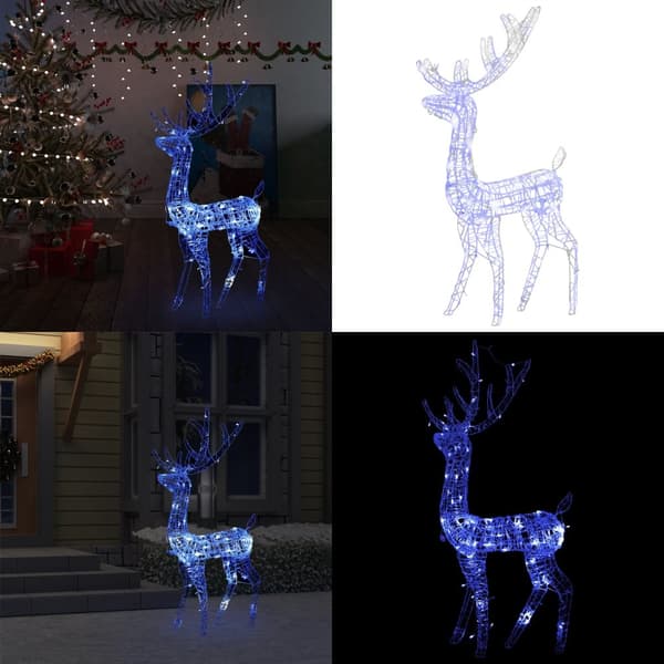Juledekoration rensdyr 140 LED'er 120 cm akryl blå - Julerensdyr - Rensdyr - Home & Living