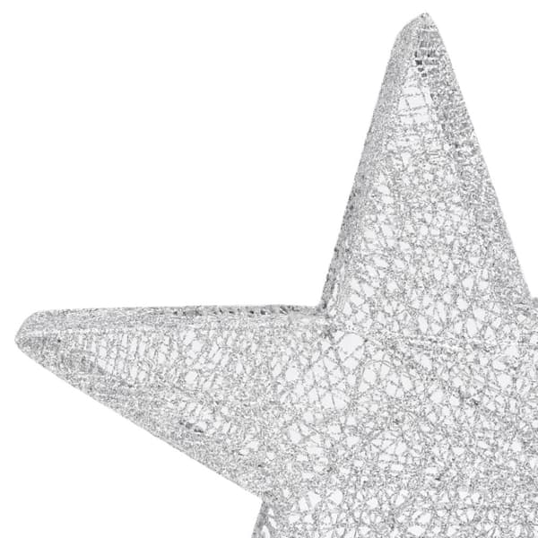 Joulukoristetähdet 3 kpl hopeaverkko LED sisälle ja ulos - Joulukoristetähti - Joulukoristetähdet - Home & Living