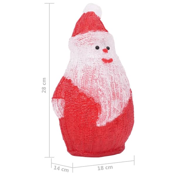 Julemand med LED-lys 28 cm indendørs/udendørs akryl - Julefigur - Julefigurer - Home & Living