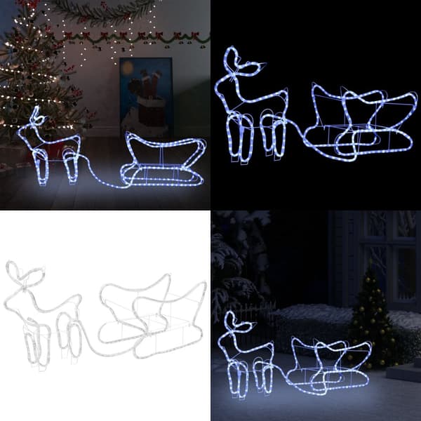 Poro ja reki joulukoriste ulkokäyttöön 252 LED-valoa - Joulukoriste - Joulukoristeet - Home & Living