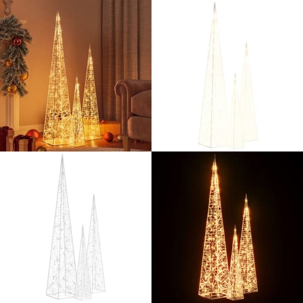 Ljuskoner LED set akryl varmvit 60/90/120 cm - Ljuskon - Ljuskoner - Home & Living