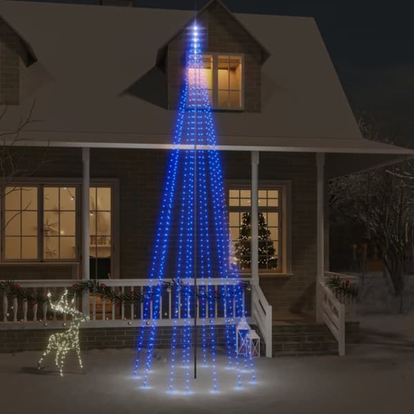 Julgran på flaggstång blå 732 LEDs 500 cm - Julgran - Julgranar - Home & Living
