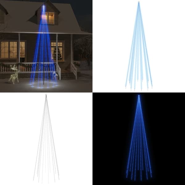 Julgran på flaggstång blå 732 LEDs 500 cm - Julgran - Julgranar - Home & Living
