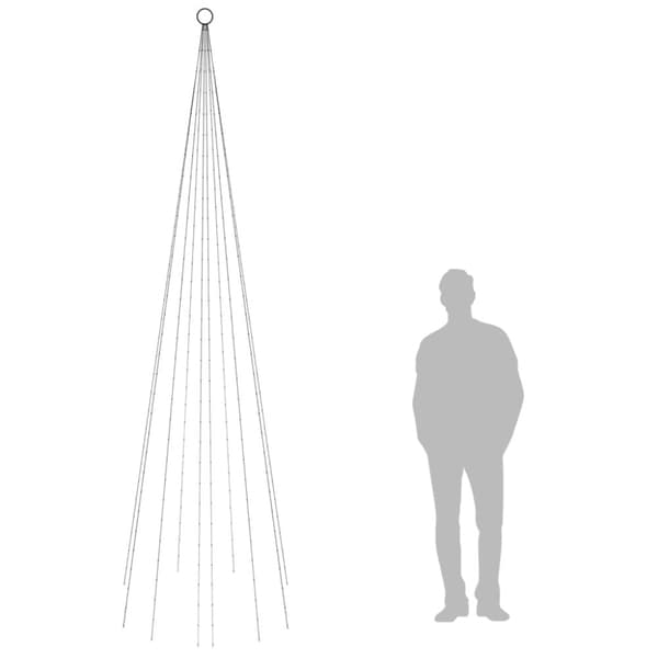 Juletræ til flagstang 310 LED'er 300 cm blåt lys - Juletræ - Juletræer - Home & Living