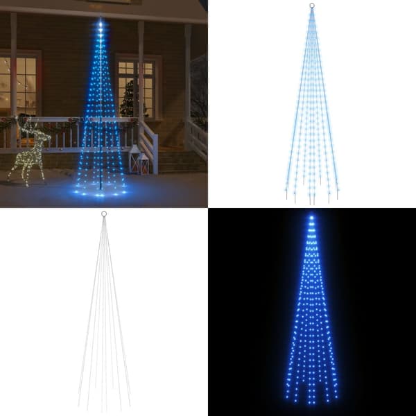Juletræ til flagstang 310 LED'er 300 cm blåt lys - Juletræ - Juletræer - Home & Living