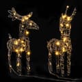 Miniatyrbild 2 av 2: Juldekorationer 6 st renar 240 LEDs varmvit rotting