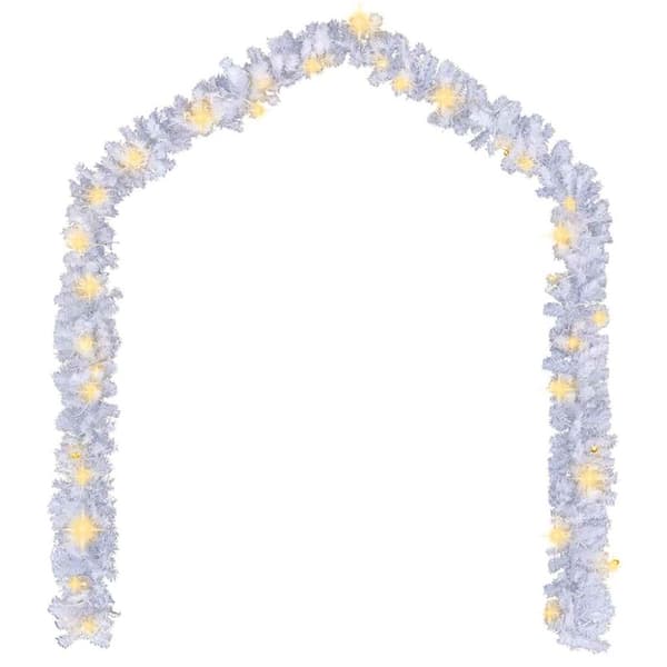Julgirlang med LED-lampor 5 m vit