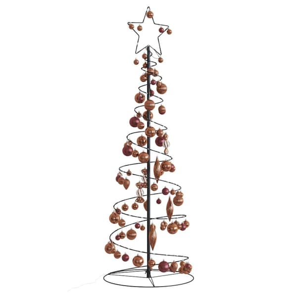 LED julgran med julgranskulor 100 LED varmvit 150 cm