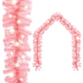 Miniatyrbild 1 av 2: Julgirlang med LED-lampor 5 m rosa