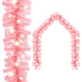 Miniatyrbild 1 av 2: Julgirlang med LED-lampor 10 m rosa