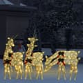 Miniatyrbild 1 av 2: Julrenar 6 st guld varmvit mesh