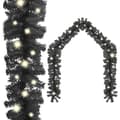 Miniatyrbild 1 av 2: Julgirlang med LED-lampor 5 m svart