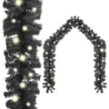 Miniatyrbild 1 av 2: Julgirlang med LED-lampor 10 m svart