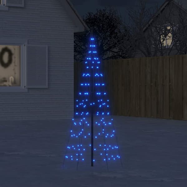 Julbelysning till flaggstång 200 LEDs blå 180 cm