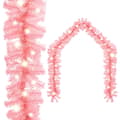 Miniatyrbild 1 av 2: Julgirlang med LED-lampor 20 m rosa