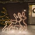 Miniatyrbild 1 av 2: Renfigur 2 st ljusslinga med LED varmvit 57x55x4,5 cm