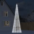Miniatyrbild 1 av 2: Julbelysning till flaggstång 1534 LEDs kallvit 500 cm