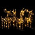 Miniatyrbild 2 av 2: Juldekorationer 4 st renar 160 LEDs varmvit rotting