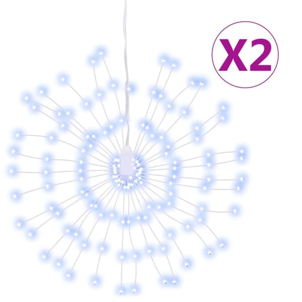 Julbelysning 2 st 140 LED kallvit 17 cm