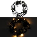 Miniatyrbild 2 av 2: Julkrans med lysdioder svart 60 cm PVC