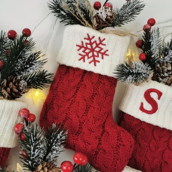 Julestrømper store alfabetbogstaver Julepynt Julepynt julesokker