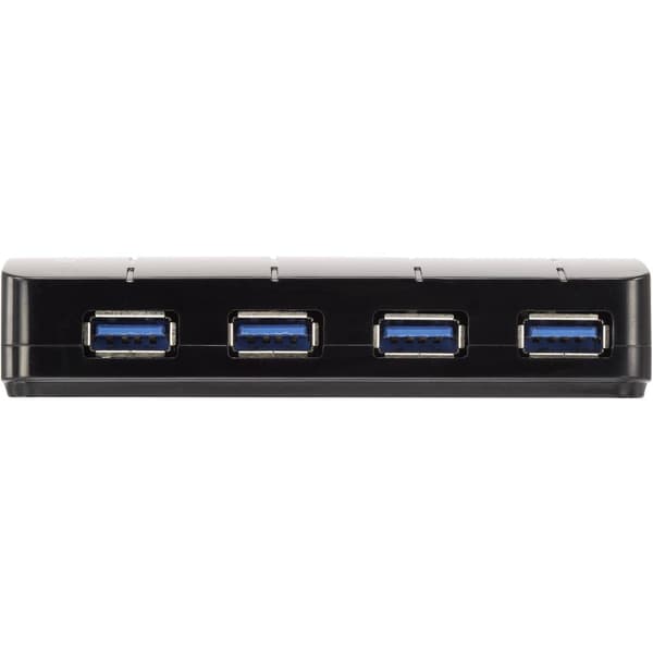 Renkforce 4 Port USB-Hub 3.0 med status-LED Svart