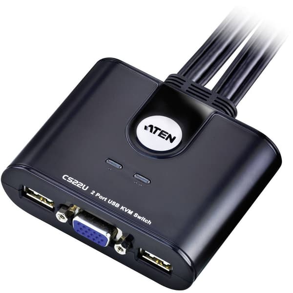 ATEN CS22U-AT 2 Port KVM-switch VGA USB 2048 x 1536 Pixel