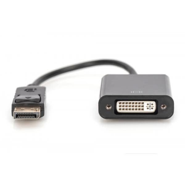 Digitus AK-340409-001-S DisplayPort / DVI Adapter [1x DisplayPort hane - 1x DVI-hona 24+5 pol] Svart 15.00 cm