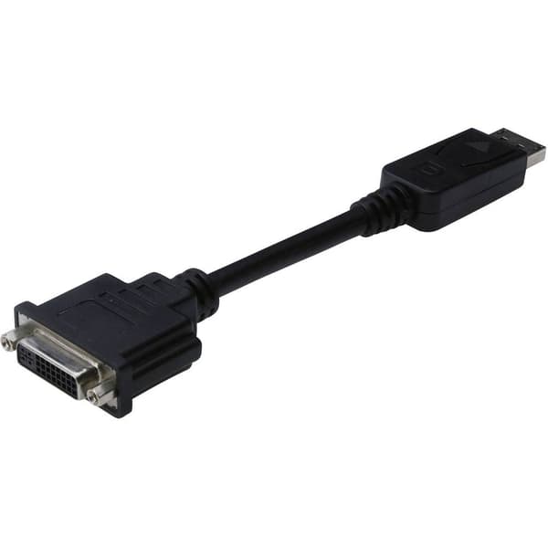 Digitus AK-340409-001-S DisplayPort / DVI Adapter [1x DisplayPort hane - 1x DVI-hona 24+5 pol] Svart 15.00 cm