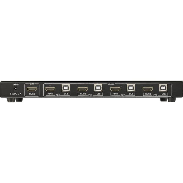 SpeaKa Professional 4 Port KVM-switch HDMI USB 1920 x 1080 Pixel, 3840 x 2160 Pixel