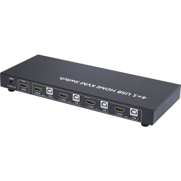 SpeaKa Professional 4 Port KVM-switch HDMI USB 1920 x 1080 Pixel, 3840 x 2160 Pixel
