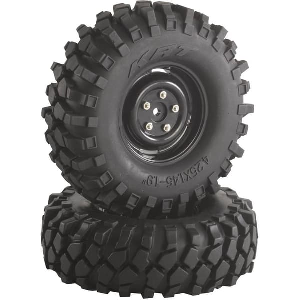Absima 1:10 Crawler Kompletta hjul Offroad V Block Crawler Svart 2 st